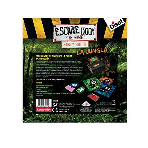 Diset - Escape Room The Jungle family edition - Juego de mesa familiar a partir de 10 años