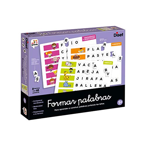 Diset- Formar palabras - Juego educativo para aprender el abecedario y la ortografía a partir de 5 años