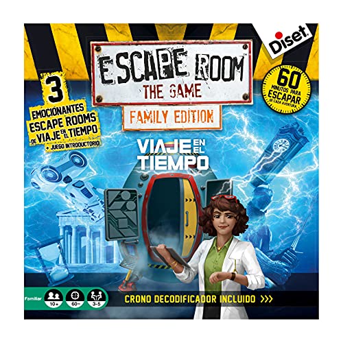 Diset- Juego de Mesa Familiar Que simula una Experiencia Escape Room a Partir de 10 años (62333)