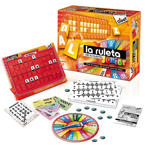 Diset - La ruleta de la suerte junior - Juego de mesa familiar que recrea el conocido programa de televisión a partir de 8 años