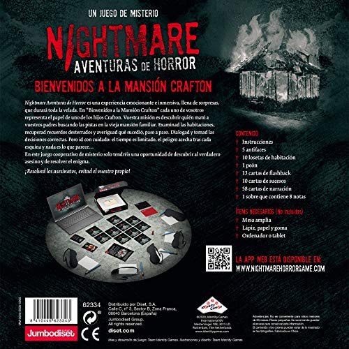 Diset- Nightmare - Juego de mesa adulto a partir de 16 años