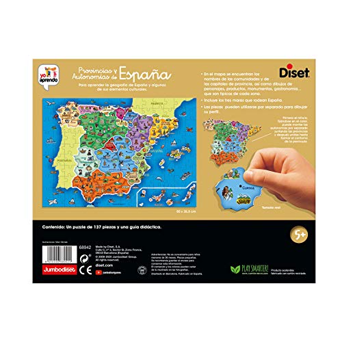 Diset - Provincias y Autonomías de España, Puzzle educativo para aprender la geografía española a partir de 5 años