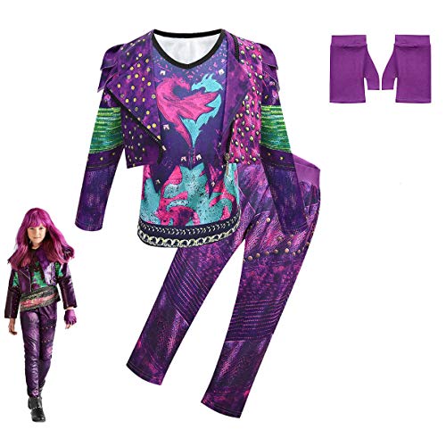 Disfraz de Descendants 3 para niña: Mal | Audrey | Disfraces UMA Deluxe Dress Up Onesies Kids Evie Halloween Cosplay Outfits