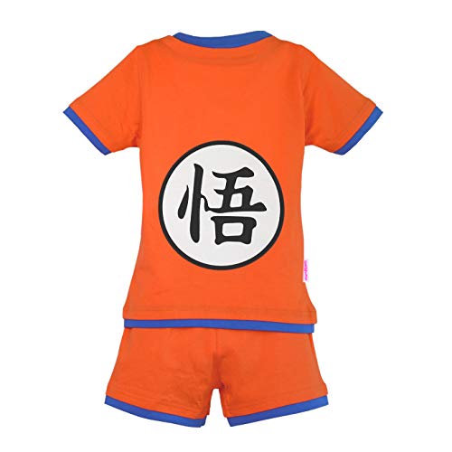 Disfraz Infantil para Son Goku Camiseta Pantalones Cortos chándal Naranja Azul para niños pequeños 3 años