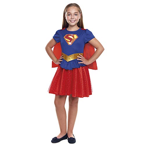 Disfraz Superheroína Niña con Capa Girl Super【Tallas Infantiles de 3 a 12 años】[Talla 10-12 años] | Disfraces Niñas Superhéroes Carnaval Halloween Regalos Niños Cosplay Cómics