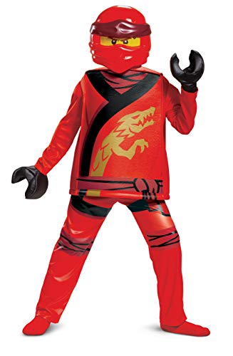 Disguise Disfraz Niño Ninjago Kai Rojo Deluxe, Disfraz Superhéroe Niño Disponible En Talla L