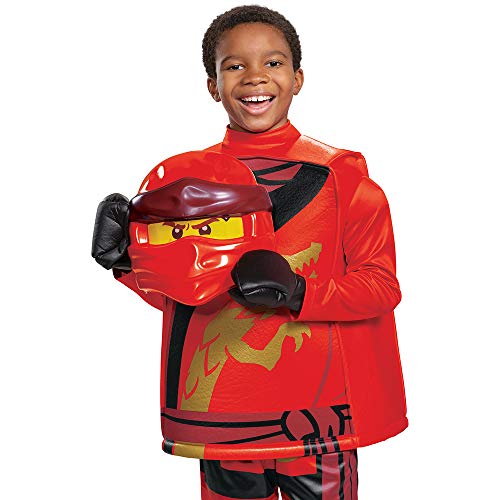 Disguise Disfraz Niño Ninjago Kai Rojo Deluxe, Disfraz Superhéroe Niño Disponible En Talla L