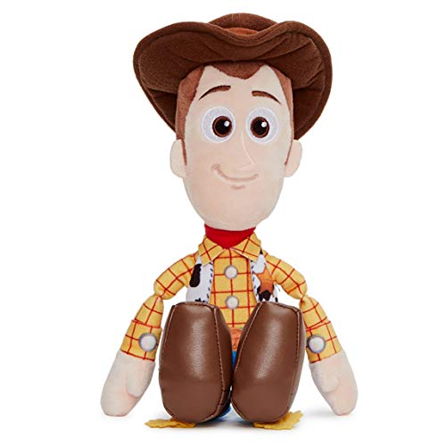 Disney 37267 Pixar Toy Story 4 Woody Soft Doll en Caja de Regalo 25 cm, Color Azul