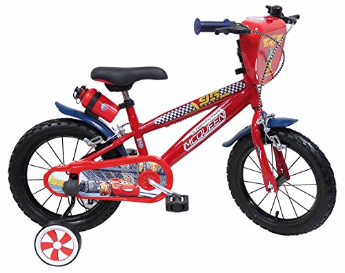 Disney Cars - Bicicleta de Rayo Mcqueen con ruedines