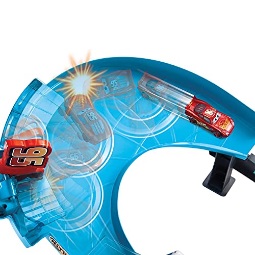 Disney Cars - Circuito Doble Rust-Eze, pista de coches de juguetes (Mattel GNW06)