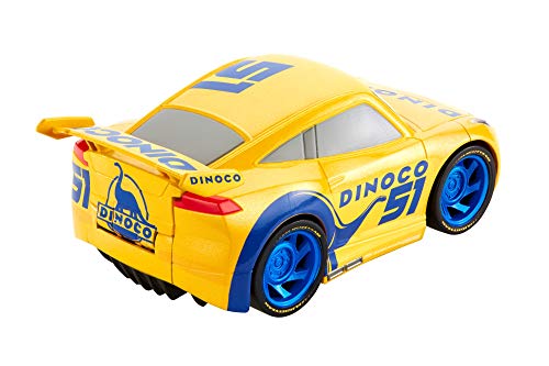 Disney Cars Vehículo Turbocarreras Dinoco Cruz Ramirez, Coches de Juguetes niños +3 años (Mattel FYX42)