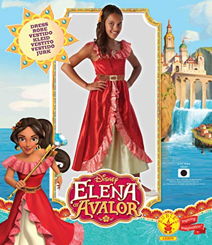 Disney - Disfraz de Elena de Avalor Deluxe para niña, infantil 5-6 años (Rubie's 630038-M)