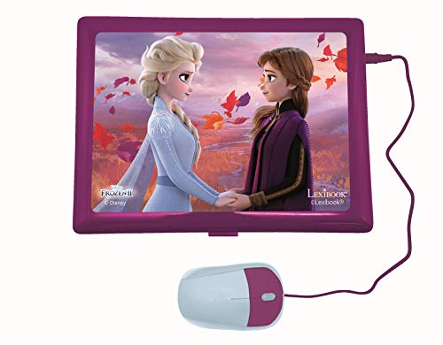 Disney Frozen 2 - Computador portátil educacional bilingue Frances/Inglês - 124 atividades para uma aprendizagem divertida e interativa - Matemática, Lógica, Música, Relógio - JC598FZi4