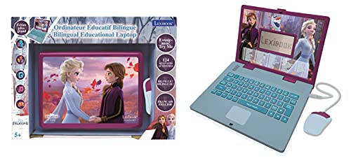 Disney Frozen 2 - Computador portátil educacional bilingue Frances/Inglês - 124 atividades para uma aprendizagem divertida e interativa - Matemática, Lógica, Música, Relógio - JC598FZi4