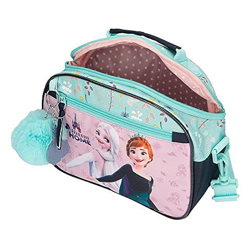 Disney Frozen Arendelle is Home Neceser Adaptable con Bandolera Azul 25x19x10 cms Poliéster