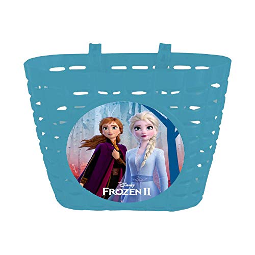 Disney Frozen II - Juego de Cesta/Botella de 380 ml/Timbre metálico - Accesorios para Bicicleta Infantil, Azul, Universal