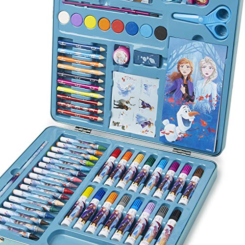 Disney Frozen Lapices De Colores, Material Escolar Para Niñas, Maletin De Pinturas De Anna Y Elsa