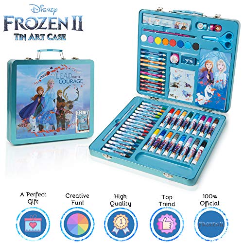 Disney Frozen Lapices De Colores, Material Escolar Para Niñas, Maletin De Pinturas De Anna Y Elsa