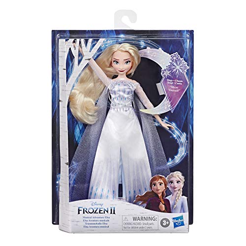 Disney Frozen Muñeca Musical de la Aventura Elsa Cantando, Canta la canción 'Show Yourself' de Disney Frozen 2 Movie, Elsa Toy para niños