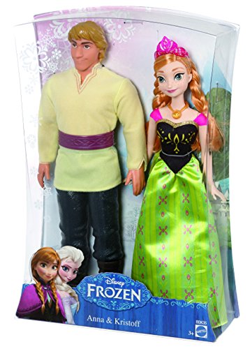 Disney Frozen - Muñecas, Anna y Kristoff (Mattel BDK35)