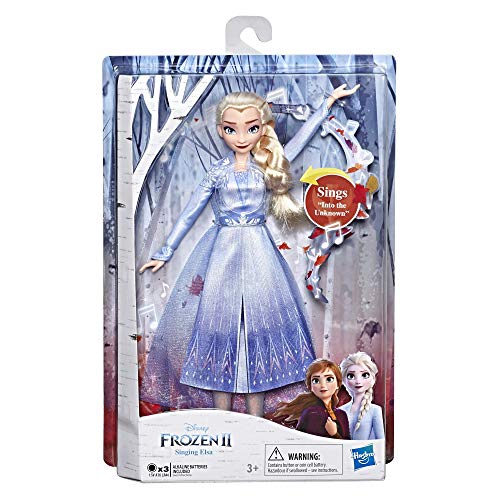 Disney Frozen Singing Elsa - Muñeca de Moda con música con Vestido Azul Inspirado en 2, Juguete para niños de 3 años en adelante