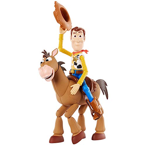 Disney GDB91 Pixar Toy Story 4 Woody and Bullseye Movie-inspired Relative-Scale for Storytelling Play, 2-figure pack