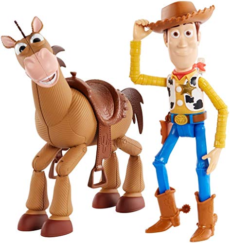 Disney GDB91 Pixar Toy Story 4 Woody and Bullseye Movie-inspired Relative-Scale for Storytelling Play, 2-figure pack