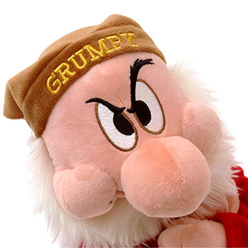 Disney Grumpy - Peluche pequeño y Suave - Blancanieves y los Siete enanitos - Hecho con Tela de Tacto Suave, con un Aspecto gruñón y una Barriga Blanda de puf - Apto para Mayores de 0 años Gruñón