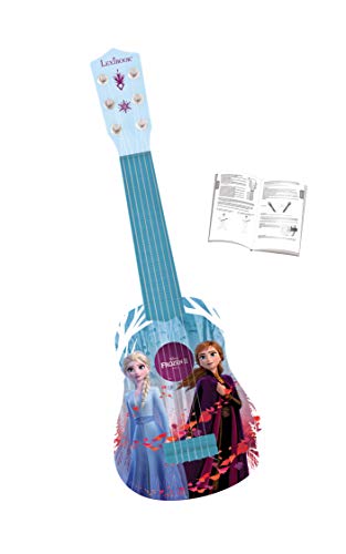 Disney Largo, Juguete niña a Partir de 3 años K200FZ Lexibook Frozen 2 Elsa Anna Olaf Mi Primera Guitarra para niñas, 6 Cuerdas de Nylon, 53 cm, Azul/Púrpura, Color, Talla Única