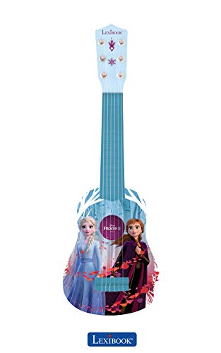 Disney Largo, Juguete niña a Partir de 3 años K200FZ Lexibook Frozen 2 Elsa Anna Olaf Mi Primera Guitarra para niñas, 6 Cuerdas de Nylon, 53 cm, Azul/Púrpura, Color, Talla Única