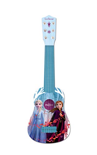 Disney Largo, Juguete niña a Partir de 3 años K200FZ Lexibook Frozen 2 Elsa Anna Olaf Mi Primera Guitarra para niñas, 6 Cuerdas de Nylon, 53 cm, Azul/Púrpura, Color, Talla Única