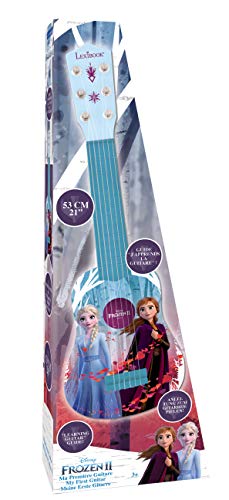 Disney Largo, Juguete niña a Partir de 3 años K200FZ Lexibook Frozen 2 Elsa Anna Olaf Mi Primera Guitarra para niñas, 6 Cuerdas de Nylon, 53 cm, Azul/Púrpura, Color, Talla Única