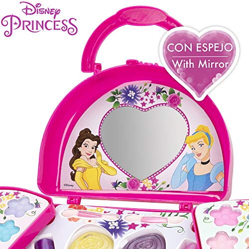 Disney - Maletín maquillaje Princesas Disney para niños y niñas, Juego de maquillaje para niñas 5-6-7 años, Pintauñas niñas Manicura juguete (77212)