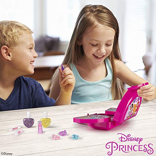 Disney - Maletín maquillaje Princesas Disney para niños y niñas, Juego de maquillaje para niñas 5-6-7 años, Pintauñas niñas Manicura juguete (77212)