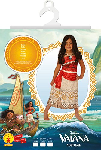 Disney Moana - Disfraz de Vaiana para niña, infantil 5-6 años (Rubie's 630511-M)