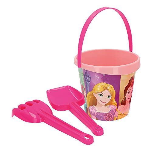 Disney - Mochila Princesas Disney Set Cubo de playa Completo Pala, Rastrillo, Cedazo, Regadera, Moldes Juguetes bebés 1 año Juguetes niños niñas 10 meses Juguetes Arenero infantil