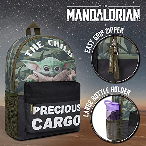 Disney Mochilas Escolares de The Mandalorian, Mochila escolar Adolescente y Niño de Baby Yoda, Star Wars Regalos