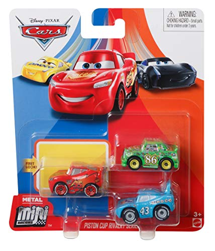 Disney Pixar Cars - Mini Racers 3 Pack - Mcqueen, Chick Hicks and The King