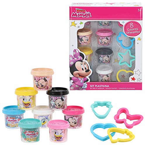 Disney - Plastilina Infantil 8 botes Juego plastilina niños 3 años Moldes plastilina blanda no tóxica Juguetes educativos Manualidades niños Pack plastilina Disney