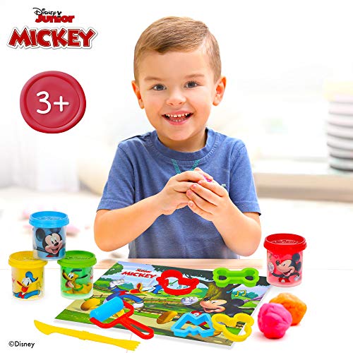 Disney - Plastilina infantil Niños 3 años Plastilina botes, Accesorios y Moldes Plastilina no tóxica Plastilina blanda colores Juguetes educativos Manualidades niños Pack plastilina Maletín Disney