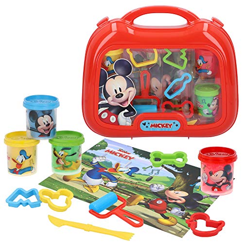 Disney - Plastilina infantil Niños 3 años Plastilina botes, Accesorios y Moldes Plastilina no tóxica Plastilina blanda colores Juguetes educativos Manualidades niños Pack plastilina Maletín Disney