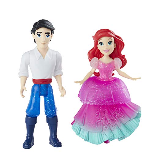 Disney Princess Ariel and Prince Eric - Muñeca pequeña Coleccionable, Juguetes de Moda con Vestido Extra