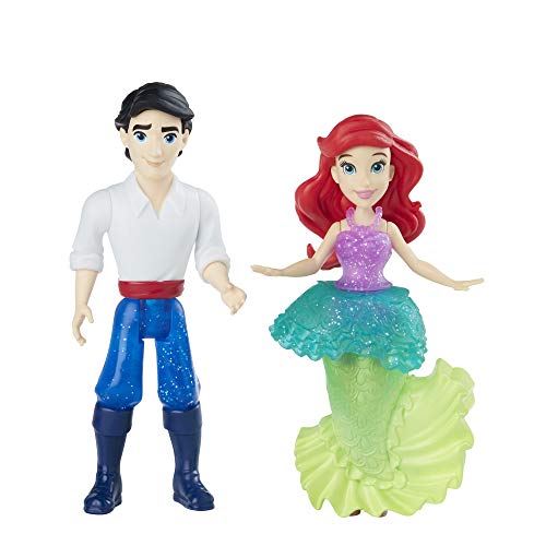 Disney Princess Ariel and Prince Eric - Muñeca pequeña Coleccionable, Juguetes de Moda con Vestido Extra