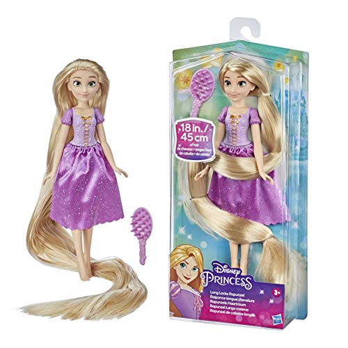 Disney Princess Long Locks Rapunzel, muñeca de Moda con Pelo Rubio de 45 cm de Largo, Juguete de Princesa para niñas de 3 años en adelante