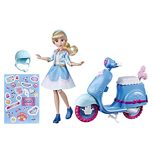 Disney Princess Muñeca Cenicienta Y Scooter, Multicolor, (Hasbro E89375L0)