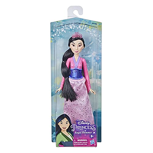 Disney Princess Muñeca de Mulán Royal Shimmer, muñeca con Falda y Accesorios, Juguete para niños a Partir de 3 años