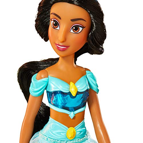 Disney Princess Muñeca Jasmín Royal Shimmer, Muñeca con Falda y Accesorios, Juguete para niñas y niños de 3 años en adelante