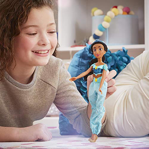 Disney Princess Muñeca Jasmín Royal Shimmer, Muñeca con Falda y Accesorios, Juguete para niñas y niños de 3 años en adelante