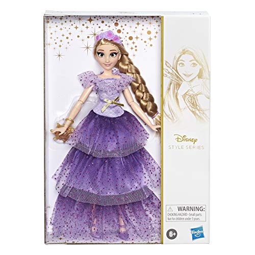 Disney Princess Style Series Rapunzel - Muñeca de Moda, Estilo contemporáneo con Diadema, Monedero y Zapatos, Juguete para niñas de 6 años en adelante