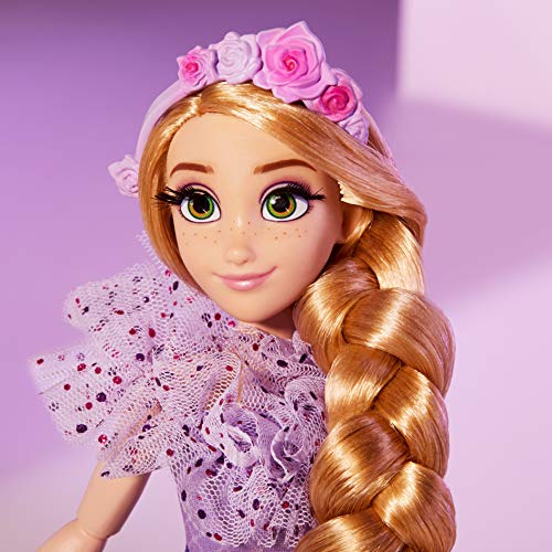 Disney Princess Style Series Rapunzel - Muñeca de Moda, Estilo contemporáneo con Diadema, Monedero y Zapatos, Juguete para niñas de 6 años en adelante